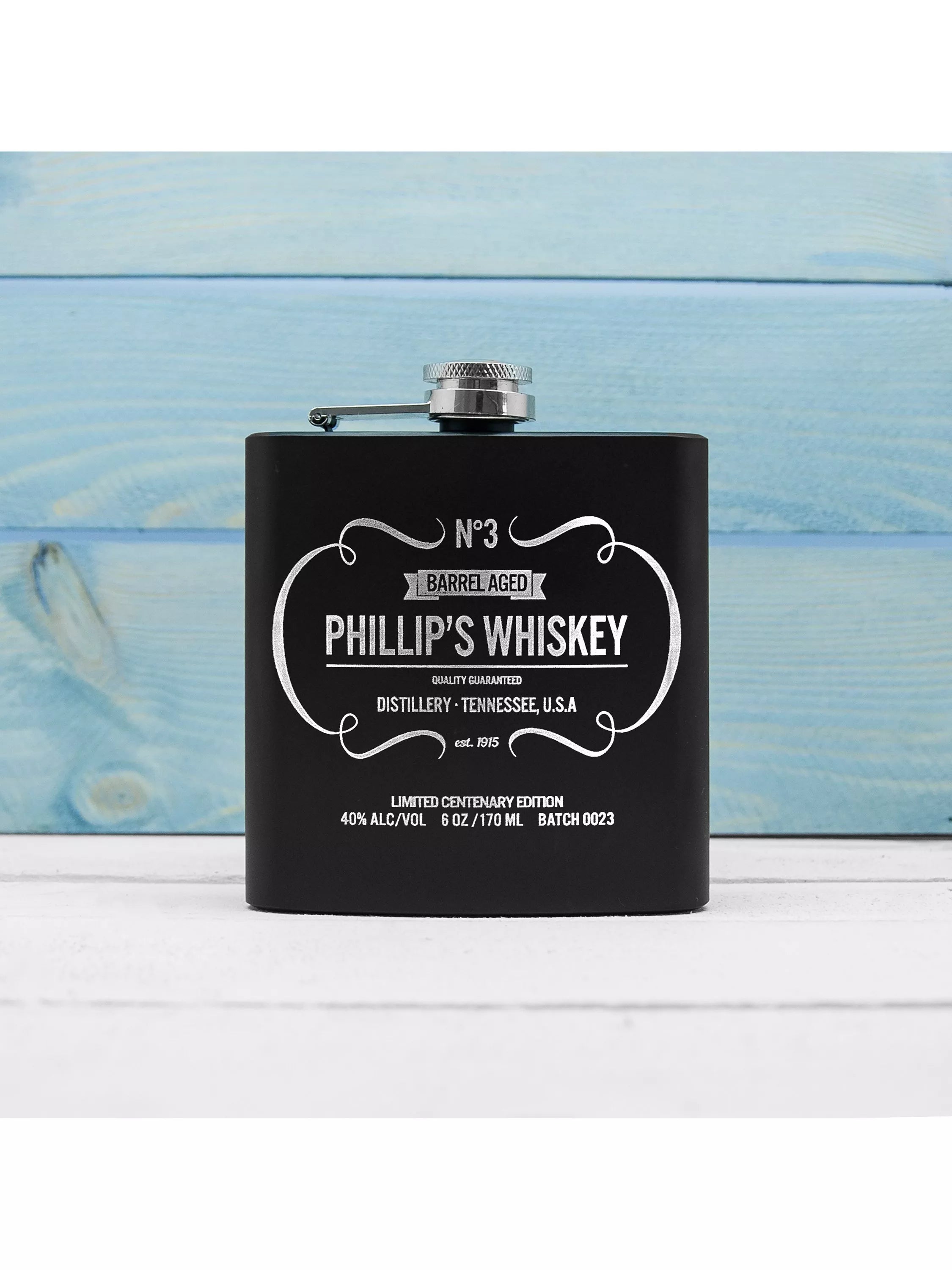 Treat Republic vintage whiskey hip flask 170ml (British brand)