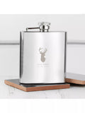 Treat Republic personalised stag stainless steel hip flask 170ml (British brand)