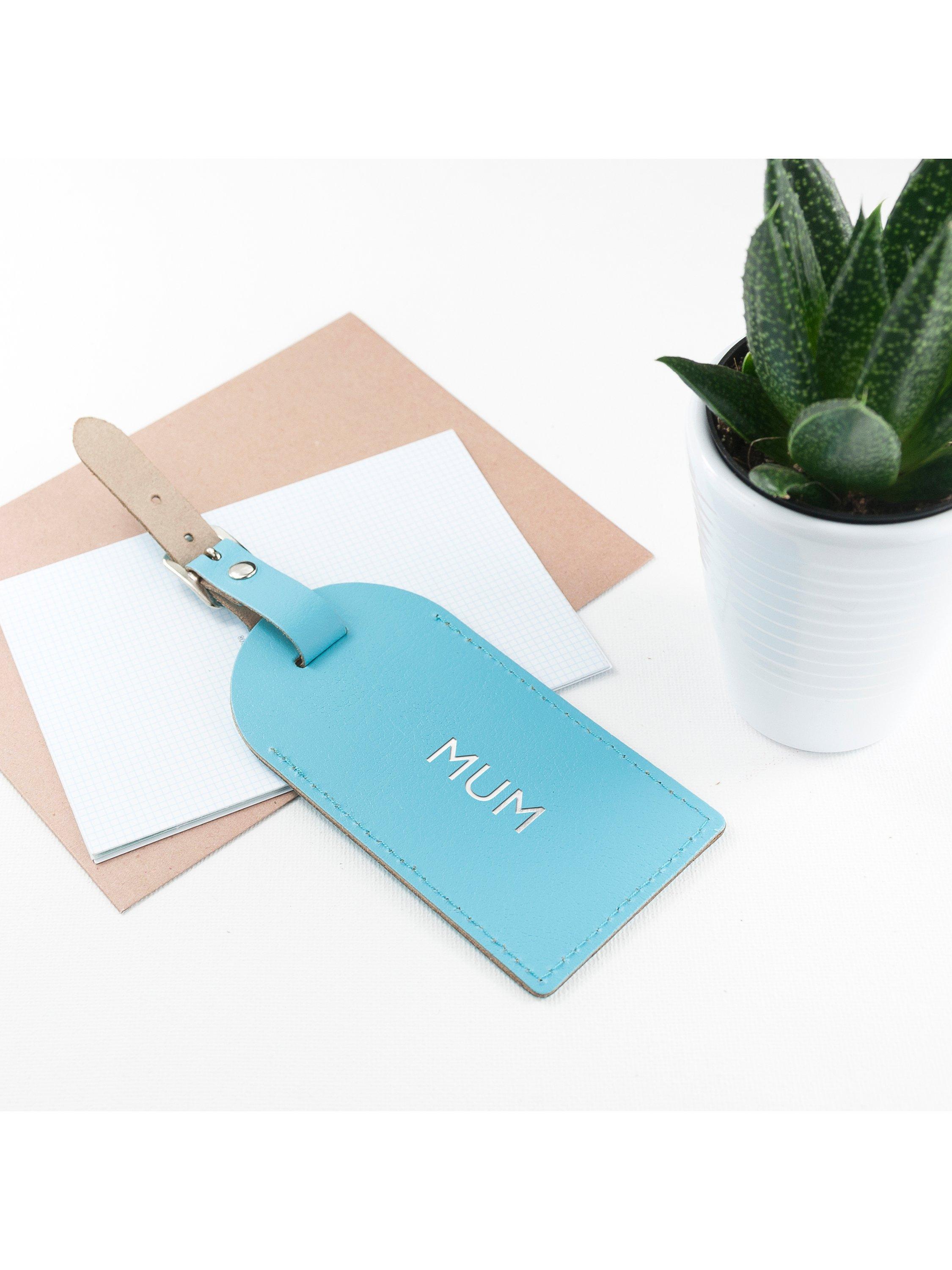Treat Republic personalised leather luggage tag, UK version