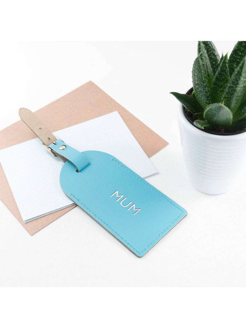 Treat Republic personalised leather luggage tag, UK version