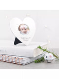 Treat Republic personalised silver heart photo frame Christmas tree decoration (British brand)