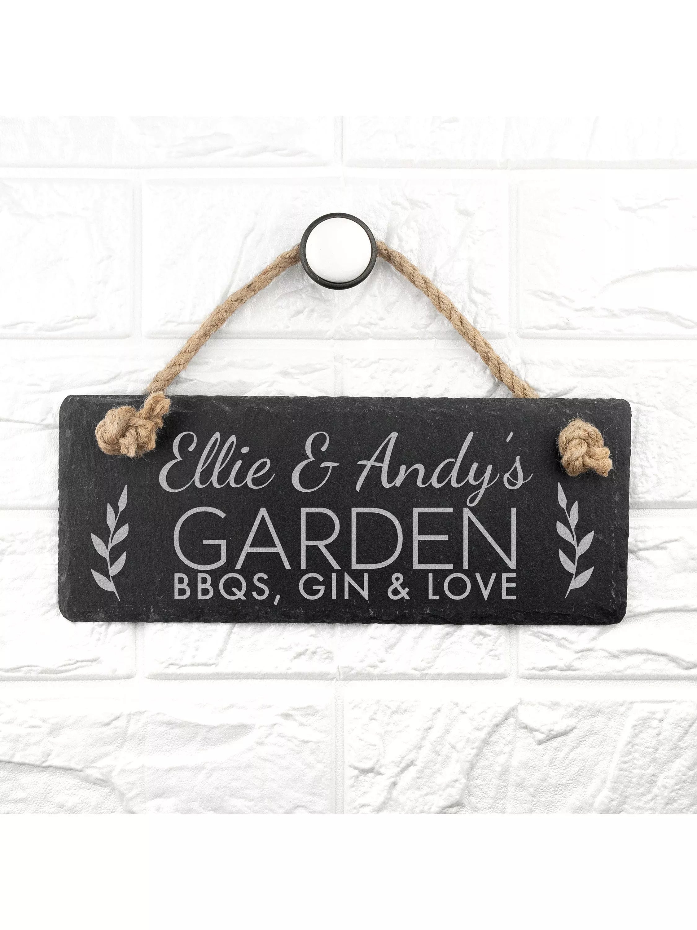 Treat Republic personalised slate hanging sign (British brand)