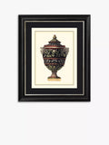 Antonio Clementino Urn I Framed Print & Mount, 60 x 50cm, Black