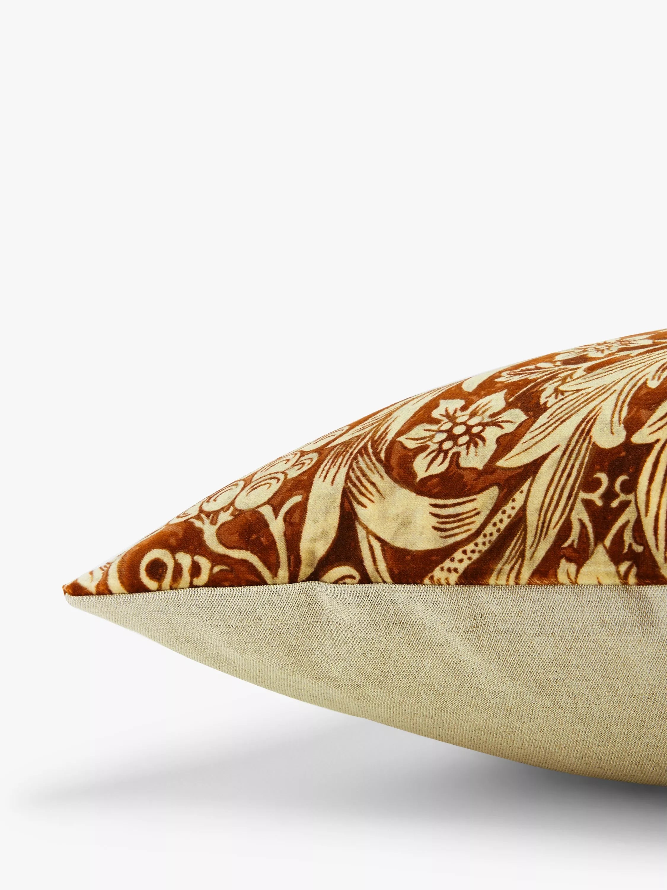 Morris and Co Sunflower cushion Vellum Saffron 50cm, UK version