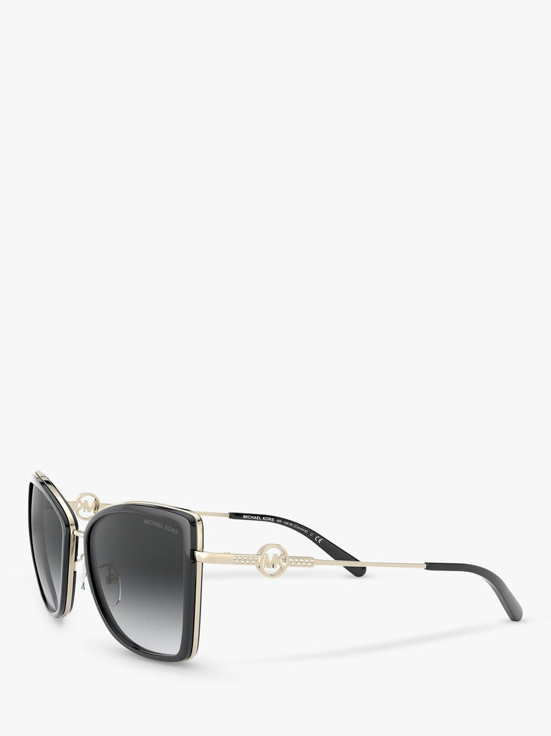 Michael Kors Corsica cat's eye sunglasses metallic frame, imported from the UK