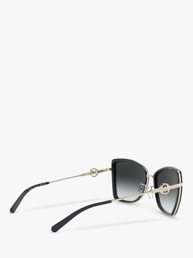 Michael Kors Corsica cat's eye sunglasses metallic frame, imported from the UK