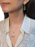 Be-Jewelled Amber Bee Pendant silver multi 41cm - British product