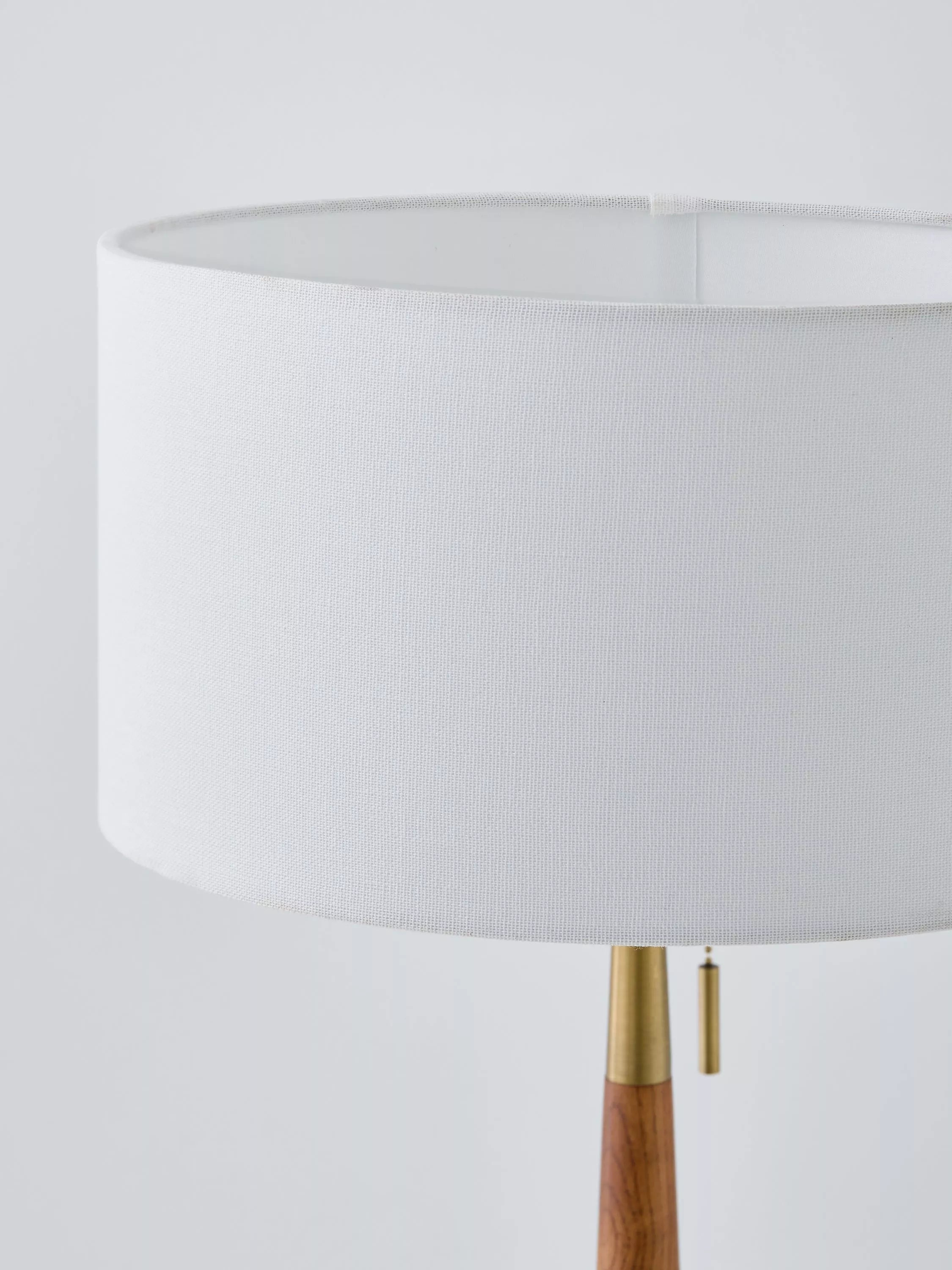 John Lewis spindle table lamp walnut brass 50cm tall, UK version
