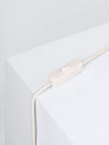 Orla Kiely pink ceramic table lamp with navy shade, UK version