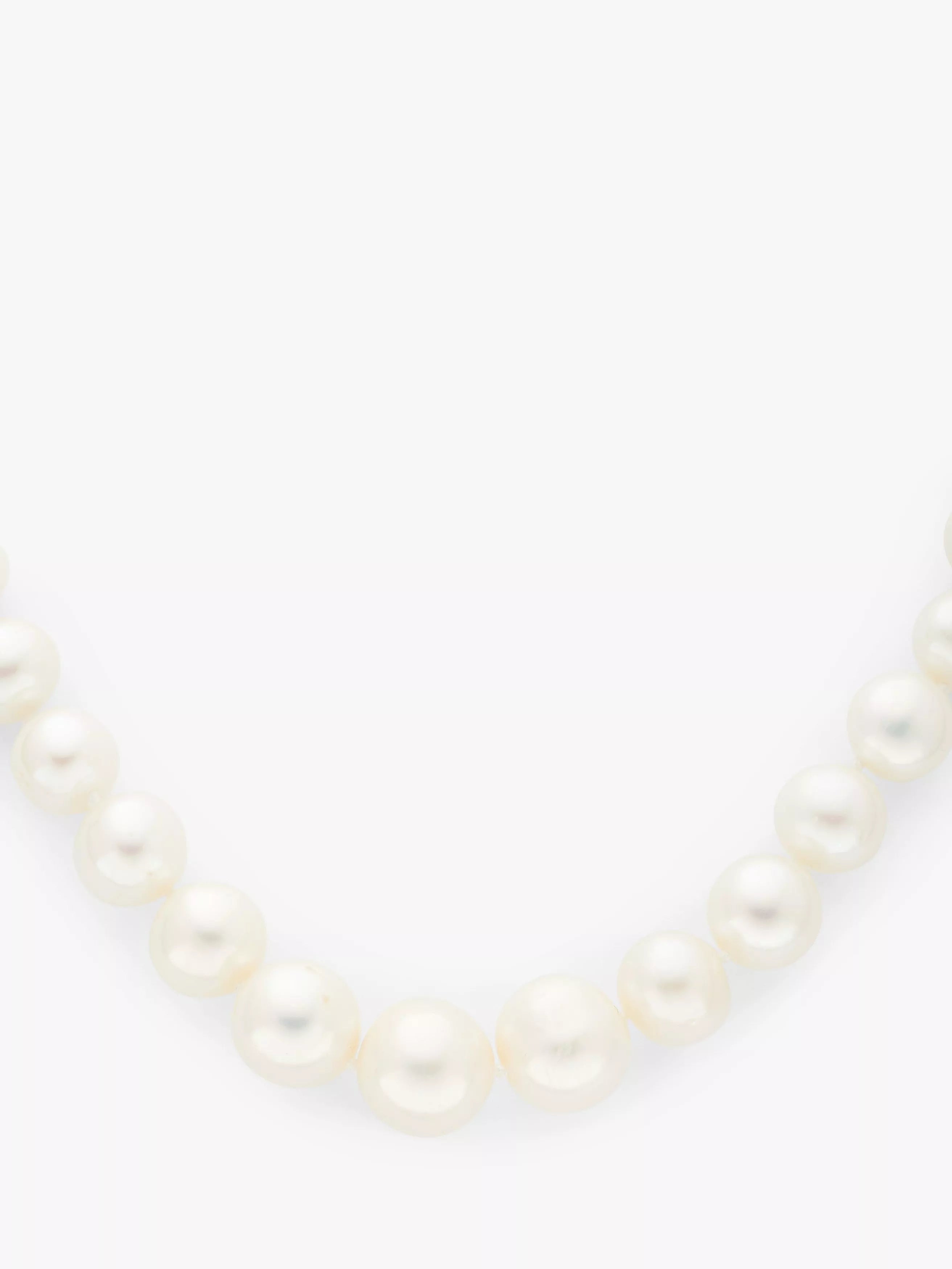Lido graduating freshwater white pearl necklace 45cm, UK version
