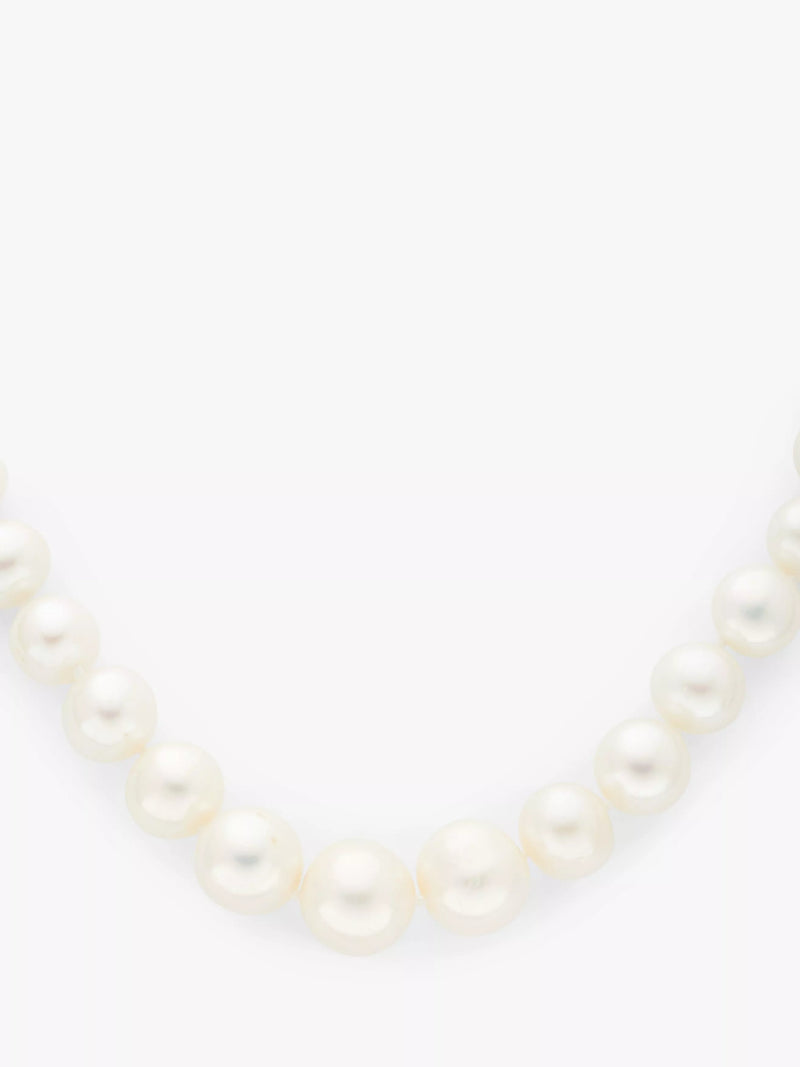 Lido graduating freshwater white pearl necklace 45cm, UK version