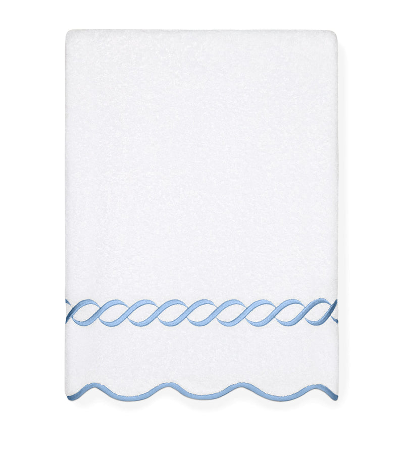 Pratesi cotton Treccia bath sheet 100cm x 180cm, imported from the UK
