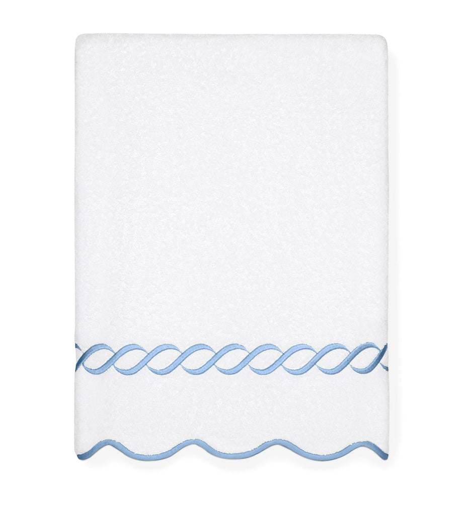 Pratesi cotton Treccia bath sheet 100cm x 180cm, imported from the UK