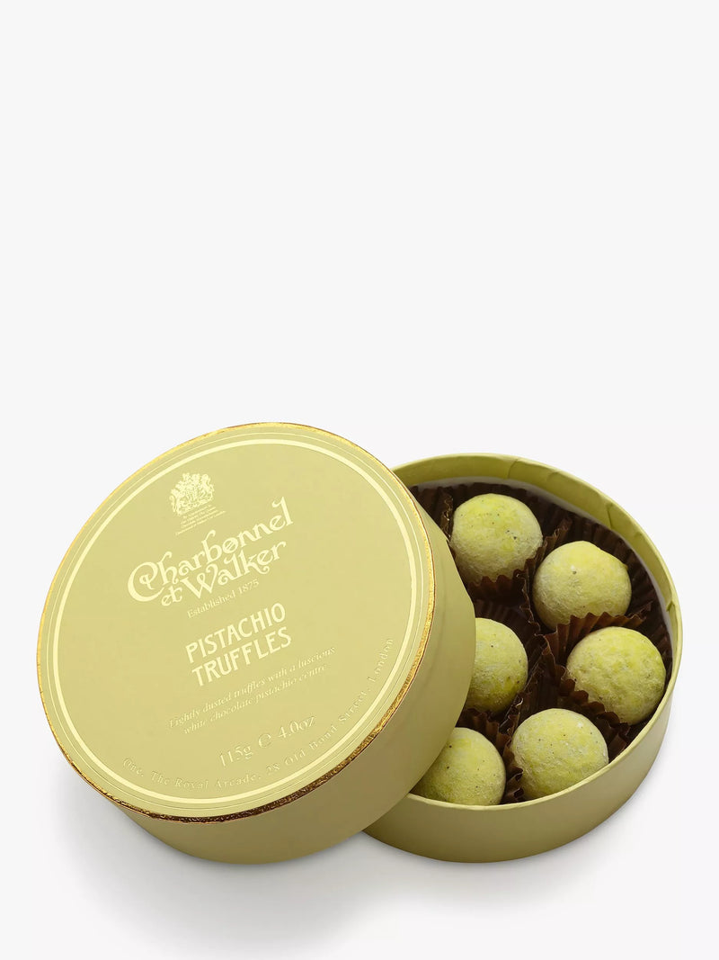 Charbonnel et Walker pistachio and white chocolate truffles 115g - British product