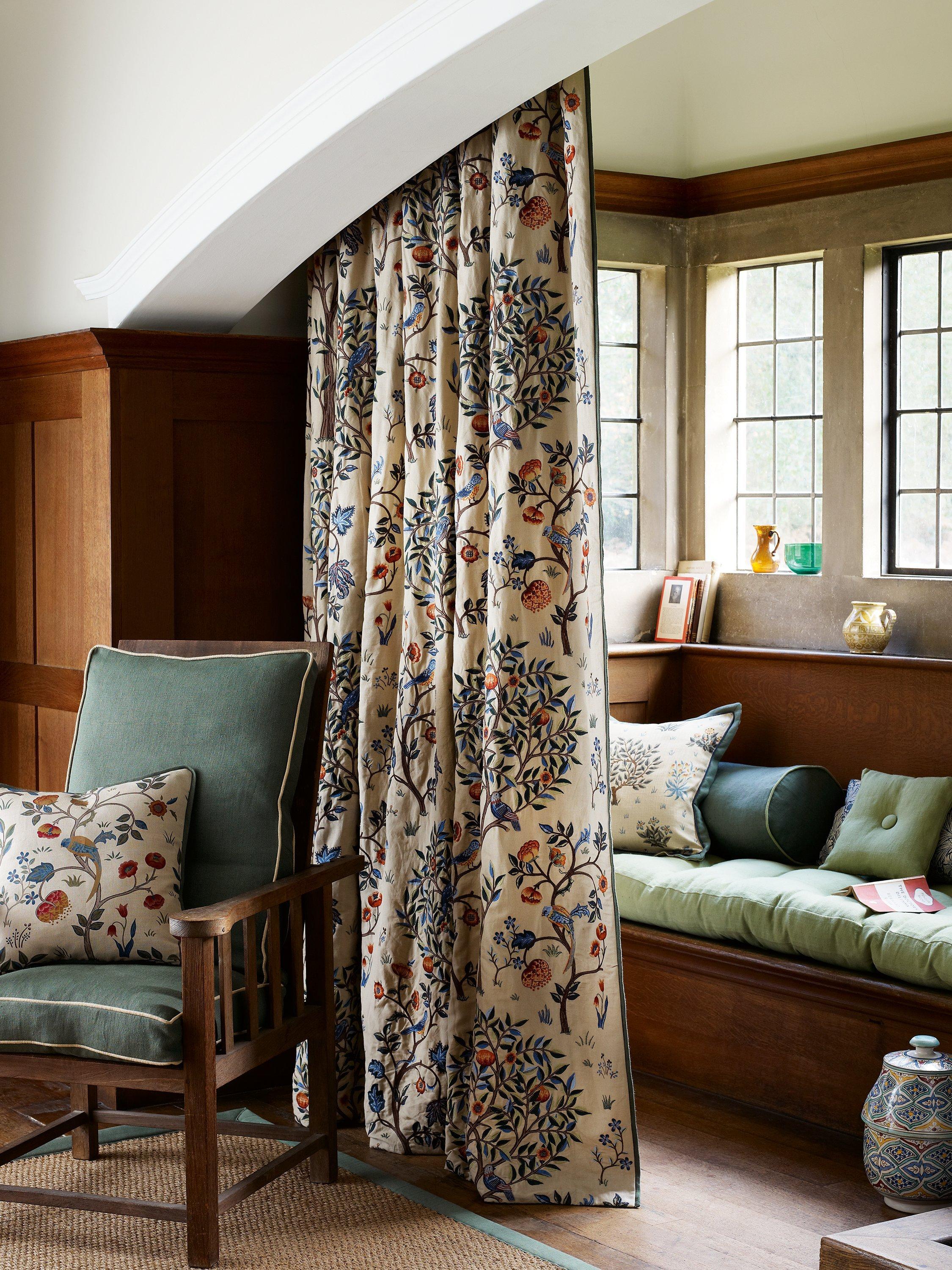 Morris & Co. Kelmscott Tree furnishing fabric, imported from the UK