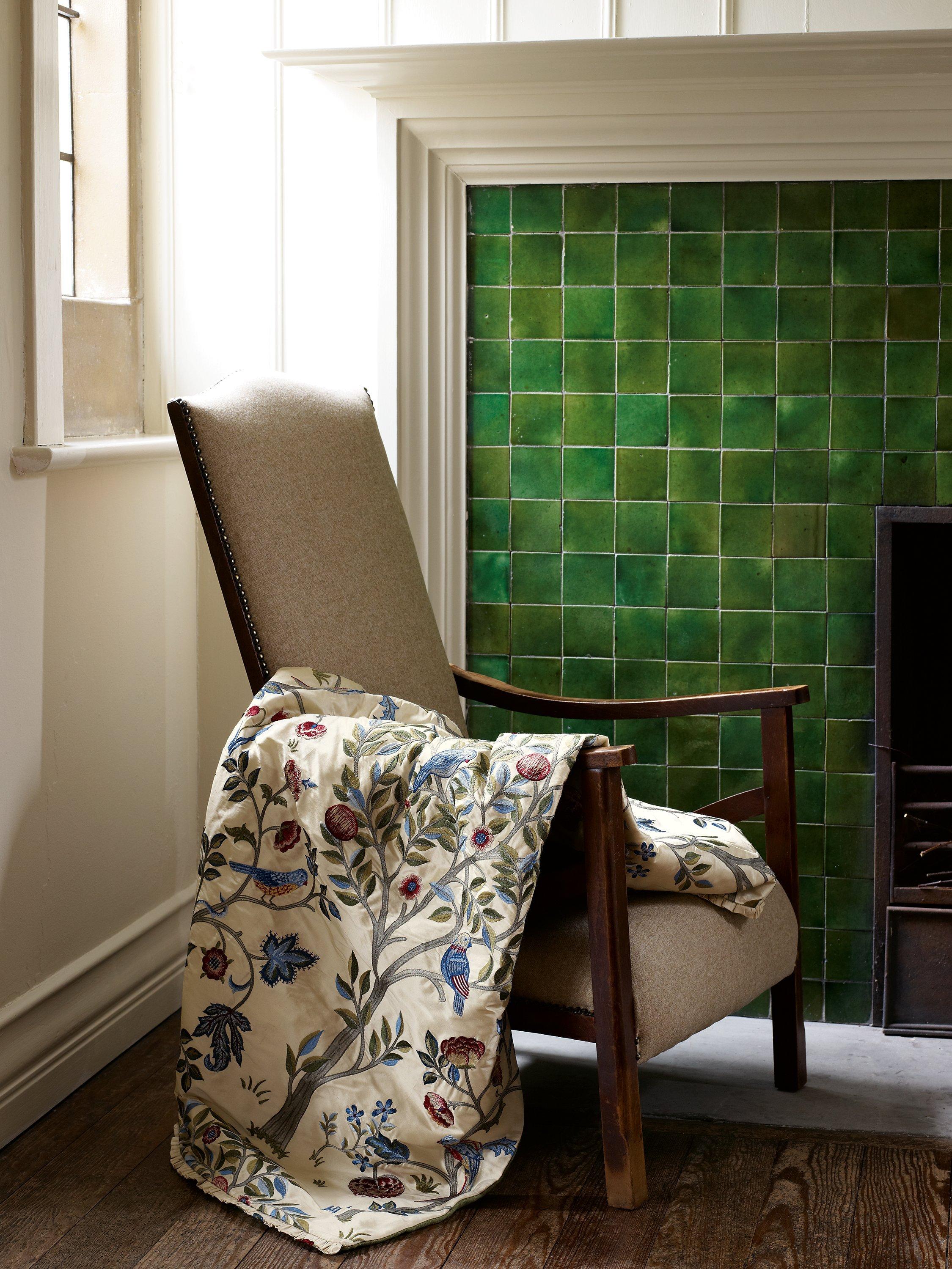 Morris & Co. Kelmscott Tree furnishing fabric, imported from the UK