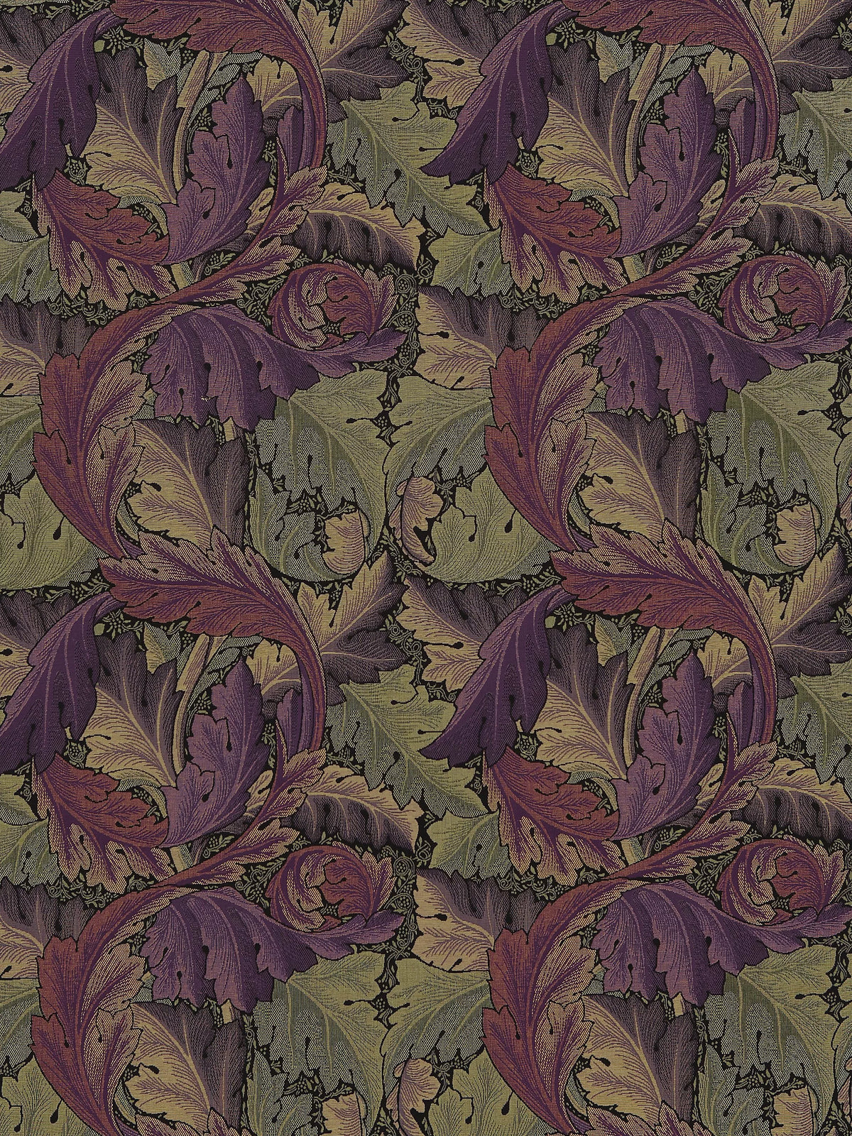 Morris & Co. Acanthus embroidery furnishing fabric (British brand)