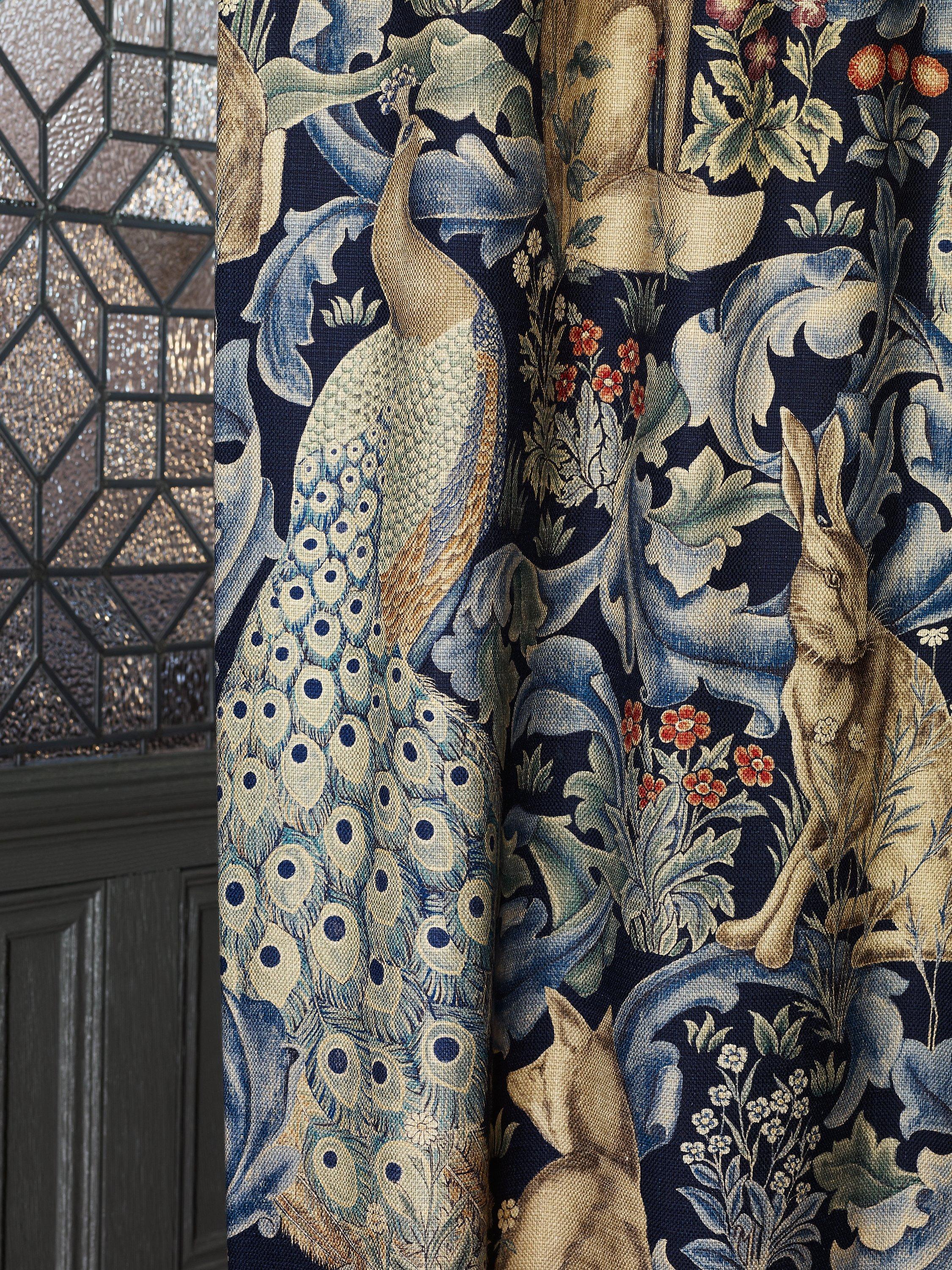 Morris & Co forest linen furnishing fabric (British brand)