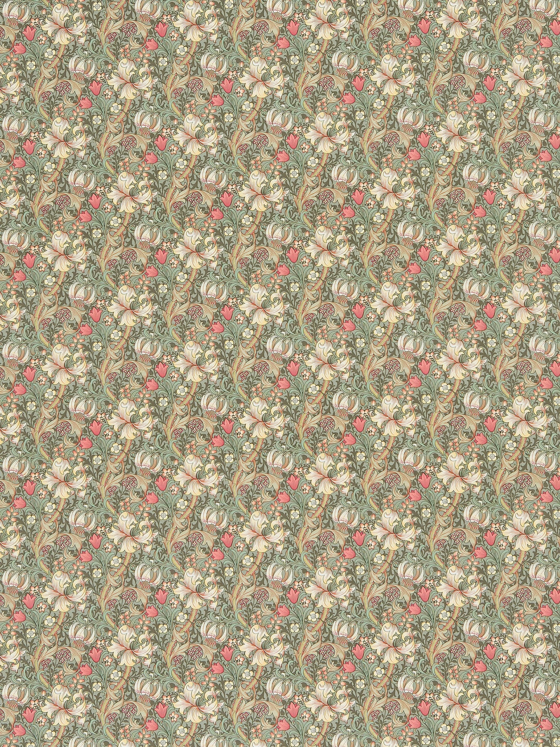 Morris & Co. Golden Lily Minor furnishing fabric, UK version