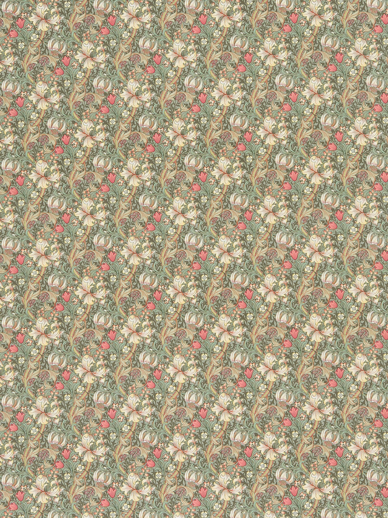 Morris & Co. Golden Lily Minor furnishing fabric, UK version