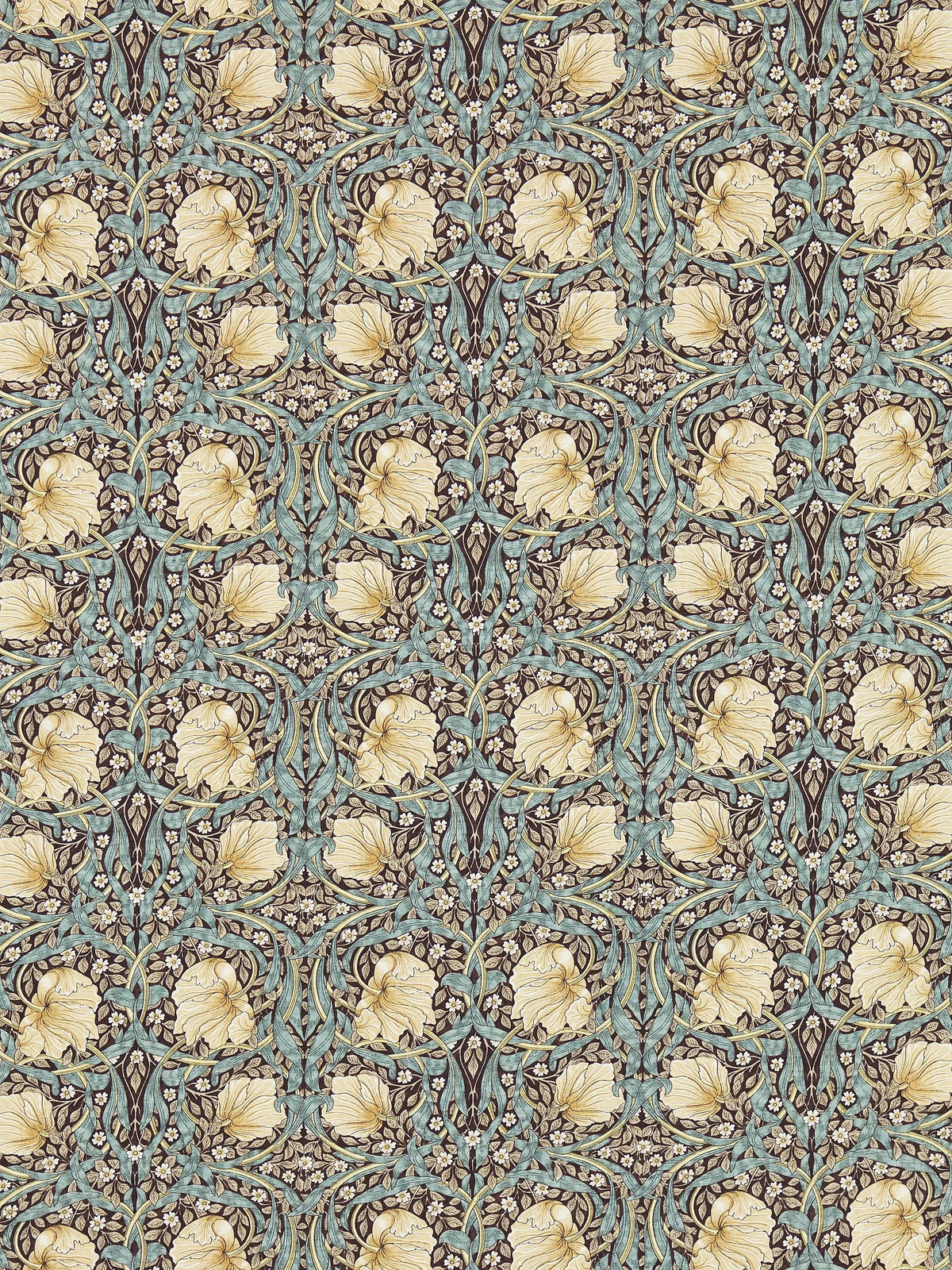 Morris & Co. Pimpernel Print Furnishing Fabric floral pattern, imported from the UK