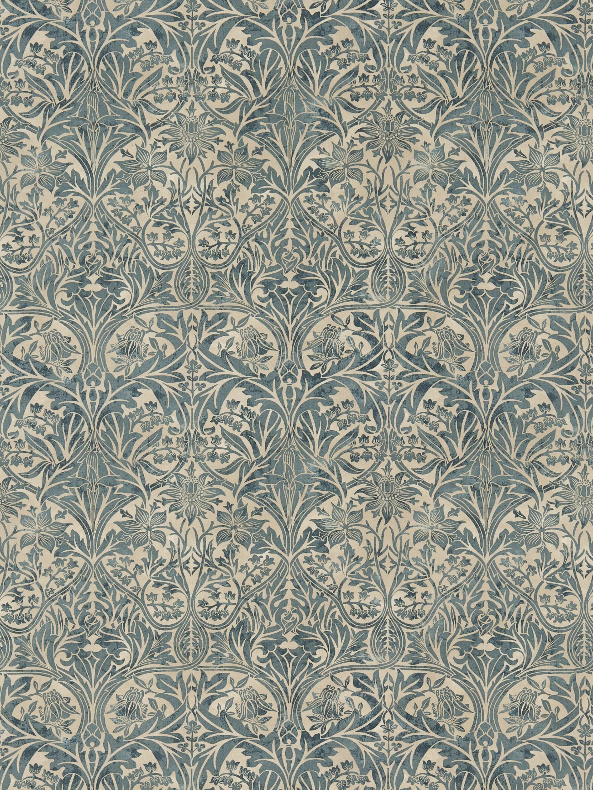 Morris & Co. Bluebell cotton furnishing fabric 137cm - British product