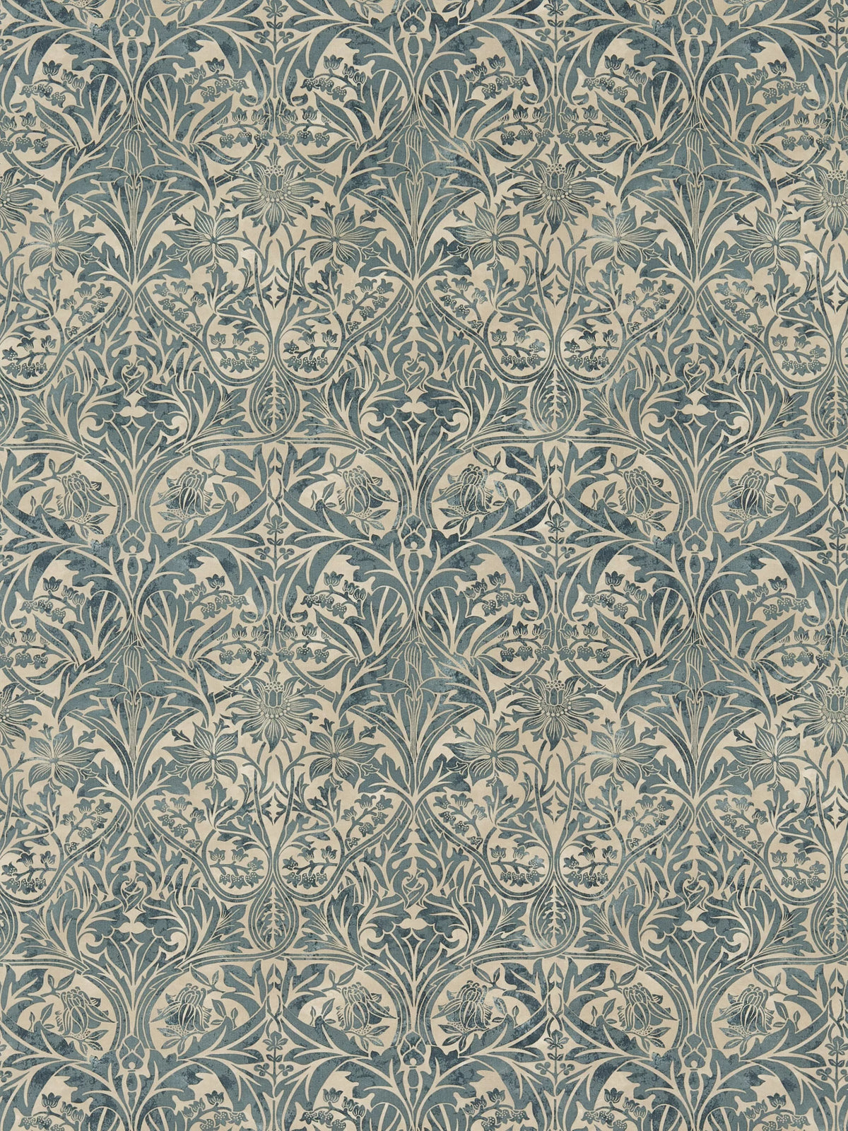 Morris & Co. Bluebell cotton furnishing fabric 137cm - British product