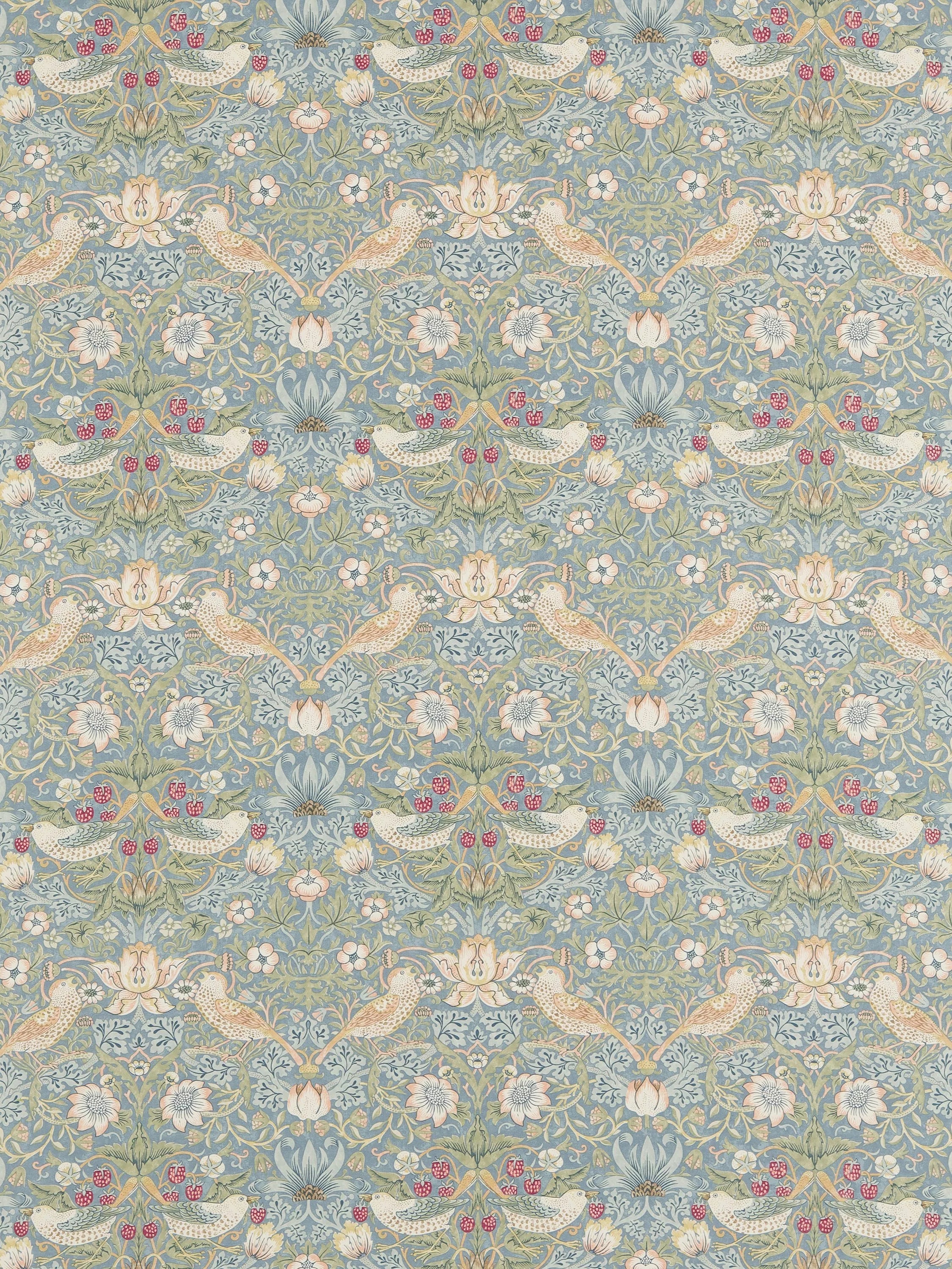 Morris & Co. Strawberry Thief furnishing fabric, UK version