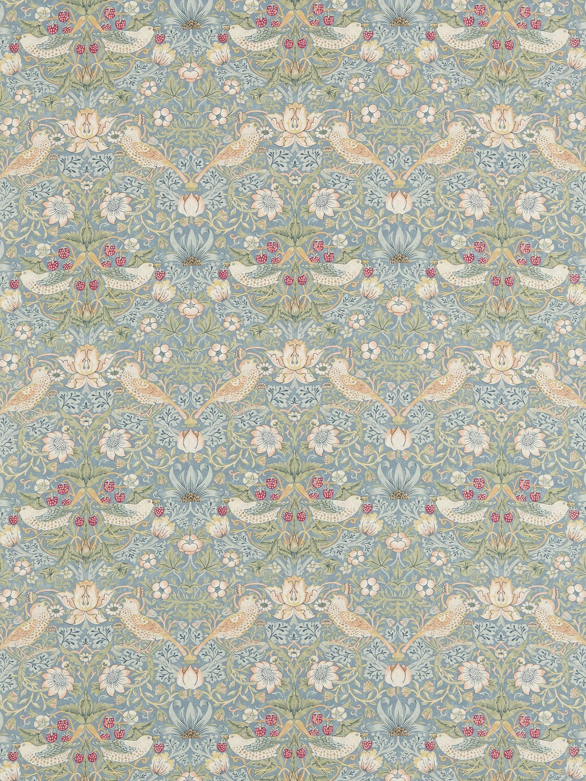Morris & Co. Strawberry Thief furnishing fabric, UK version