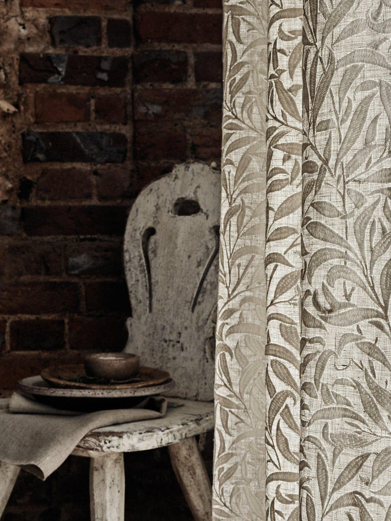 Morris & Co. Willow Boughs embroidered furnishing fabric, UK version