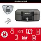 Master Lock fireproof water-resistant safe medium, imported from the UK