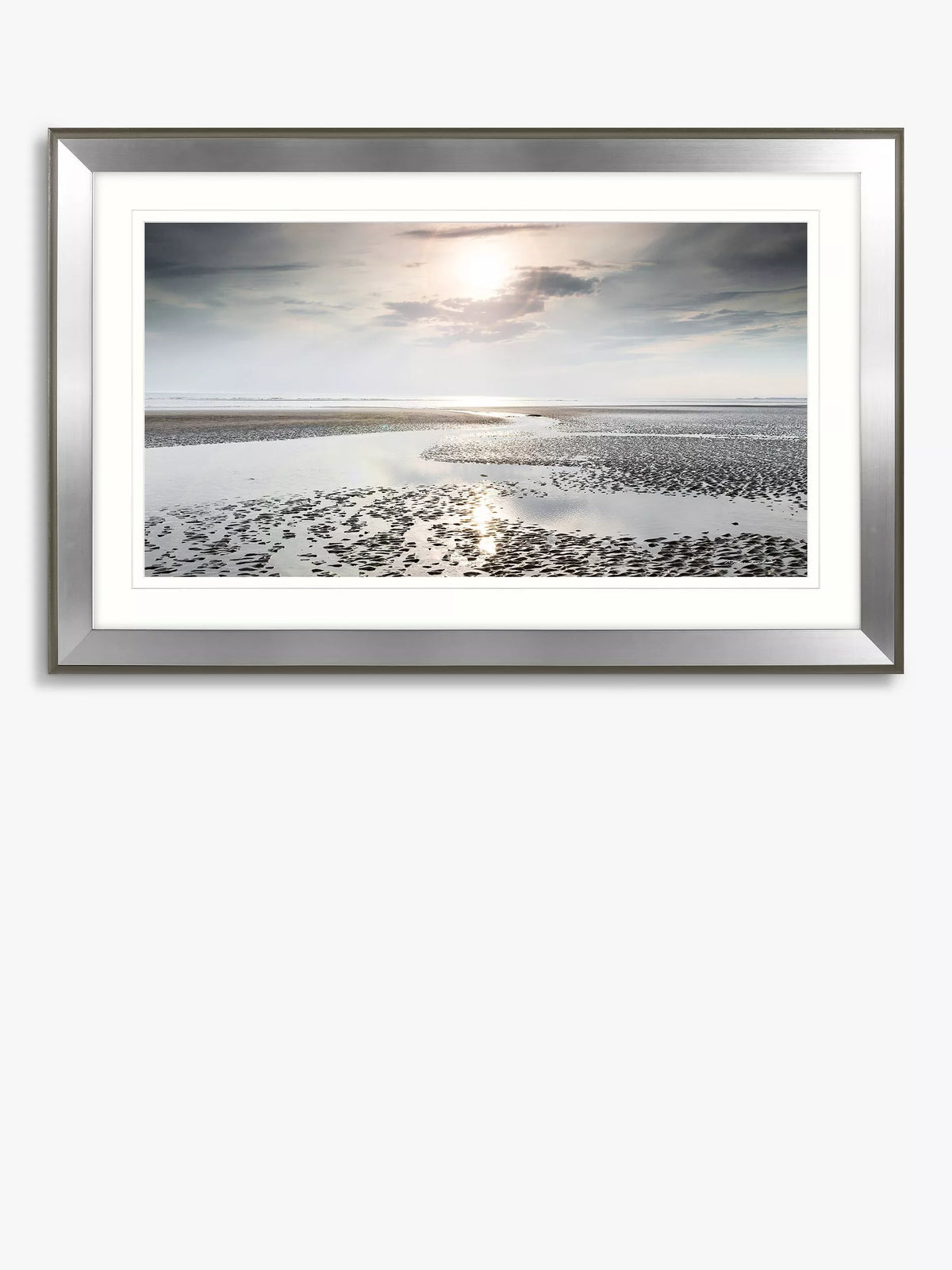 John Lewis Reflections of Heaven framed print 110cm silver (British brand)