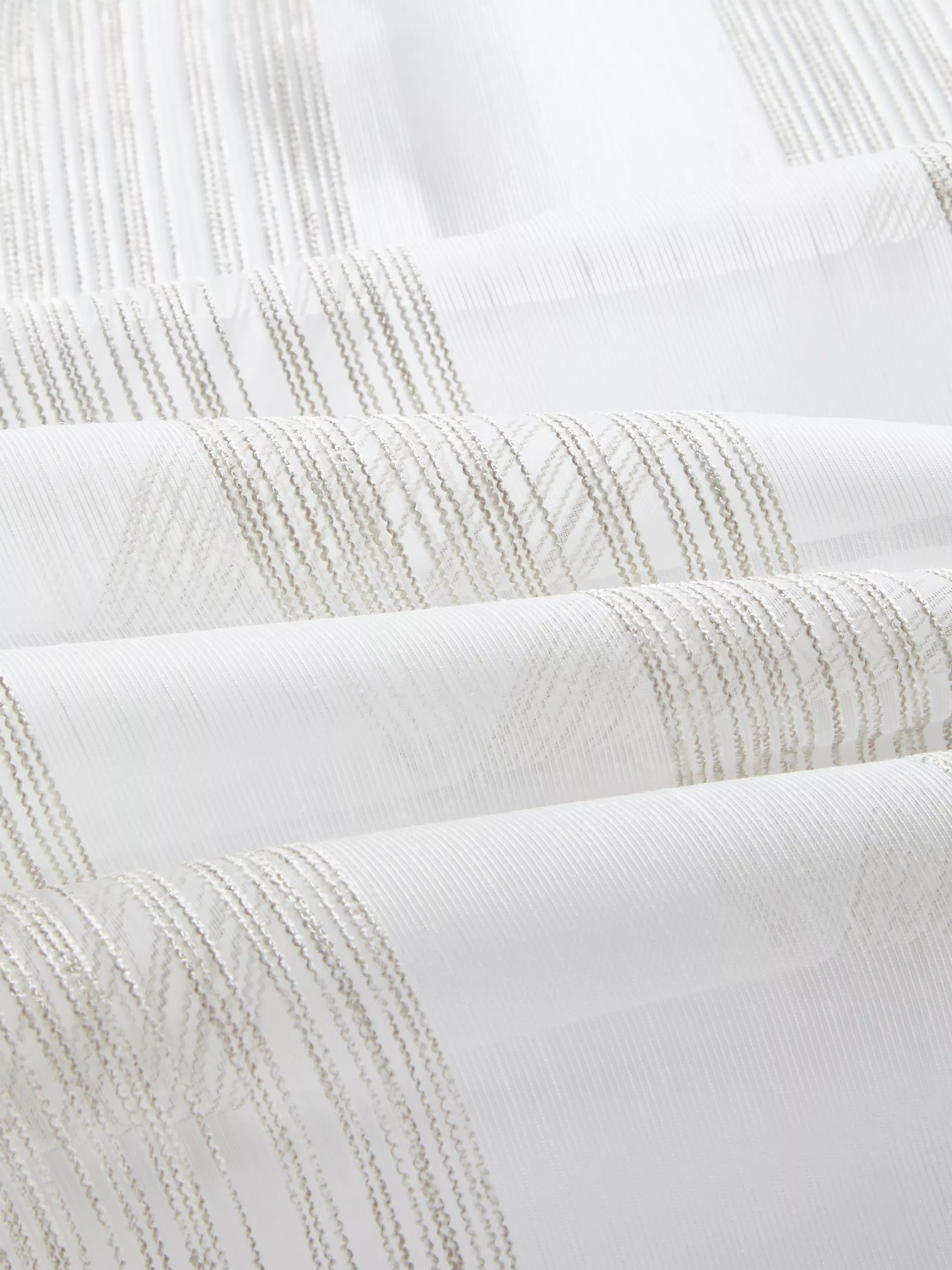 John Lewis fine stripe voile fabric natural 280cm (British brand)