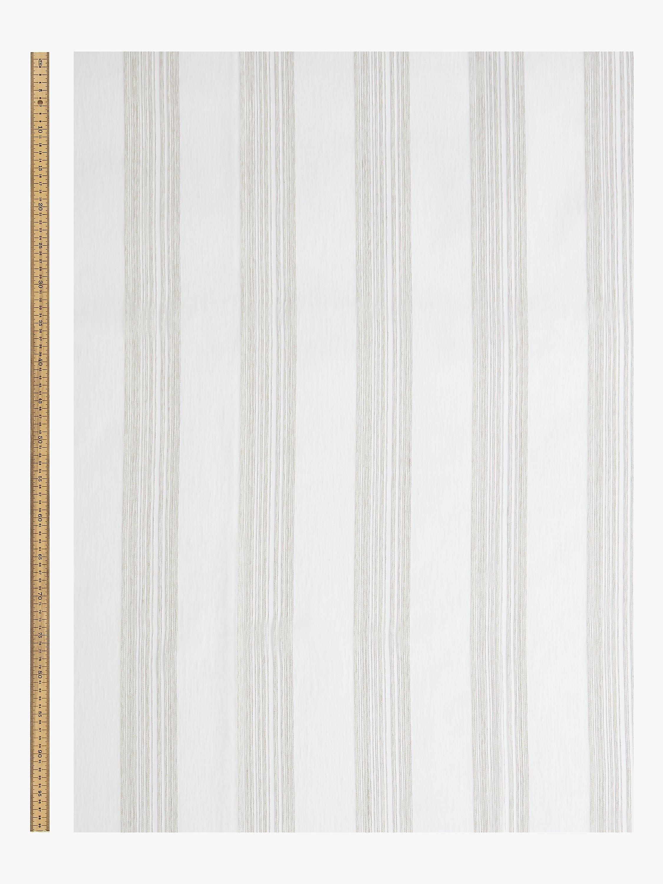 John Lewis fine stripe voile fabric natural 280cm (British brand)