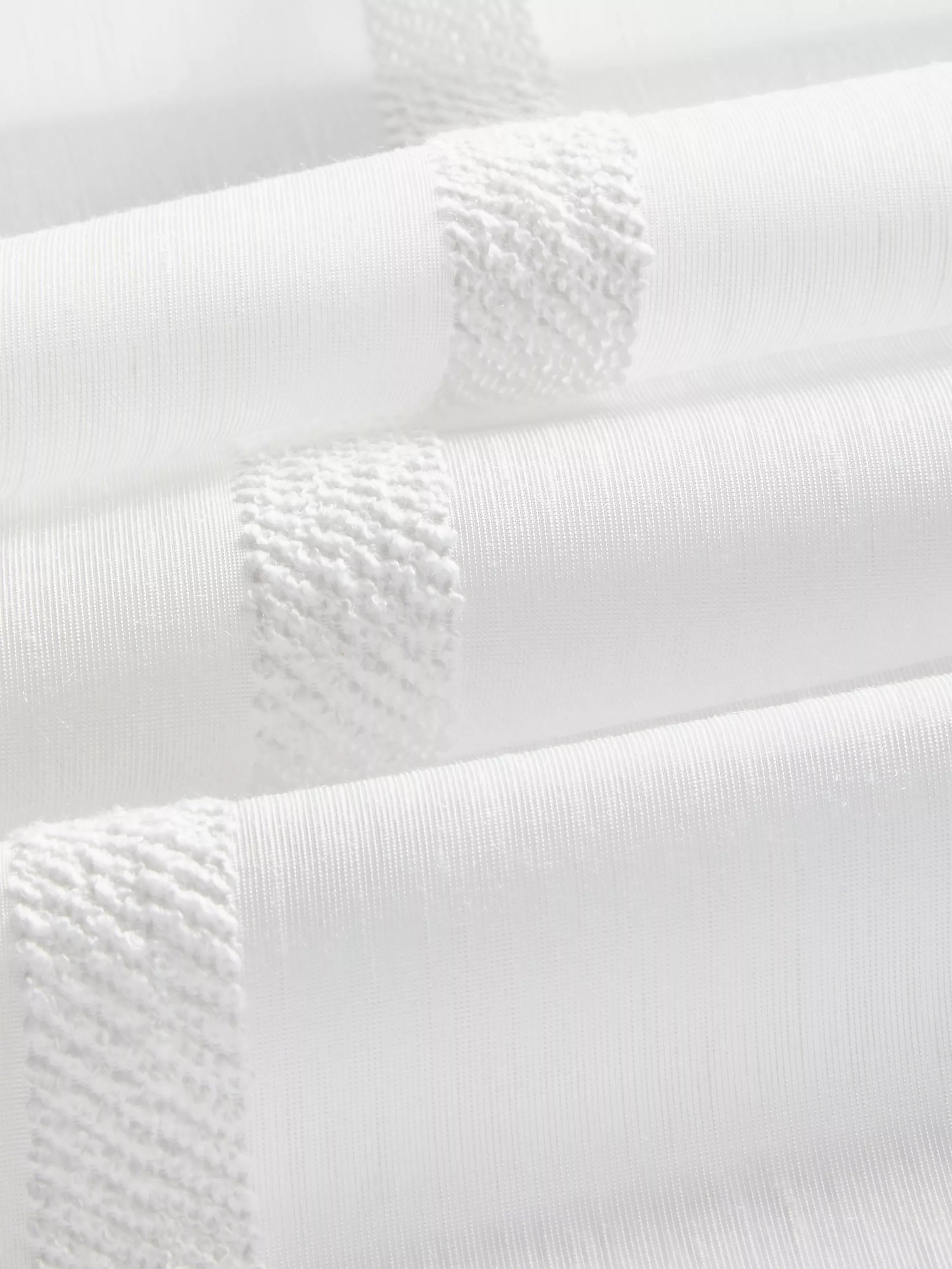 John Lewis voile fabric white woven stripe, imported from the UK