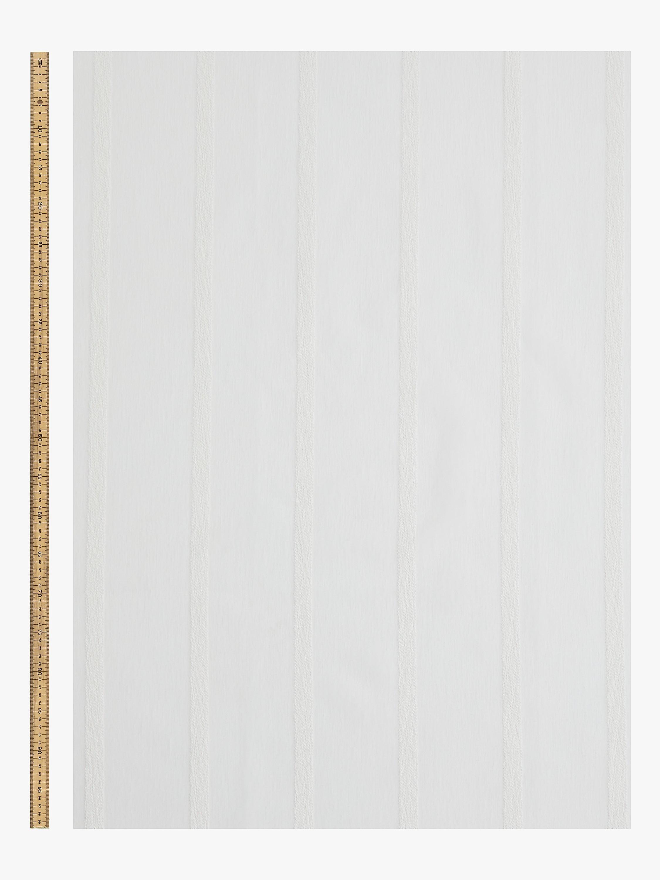 John Lewis voile fabric white woven stripe, imported from the UK