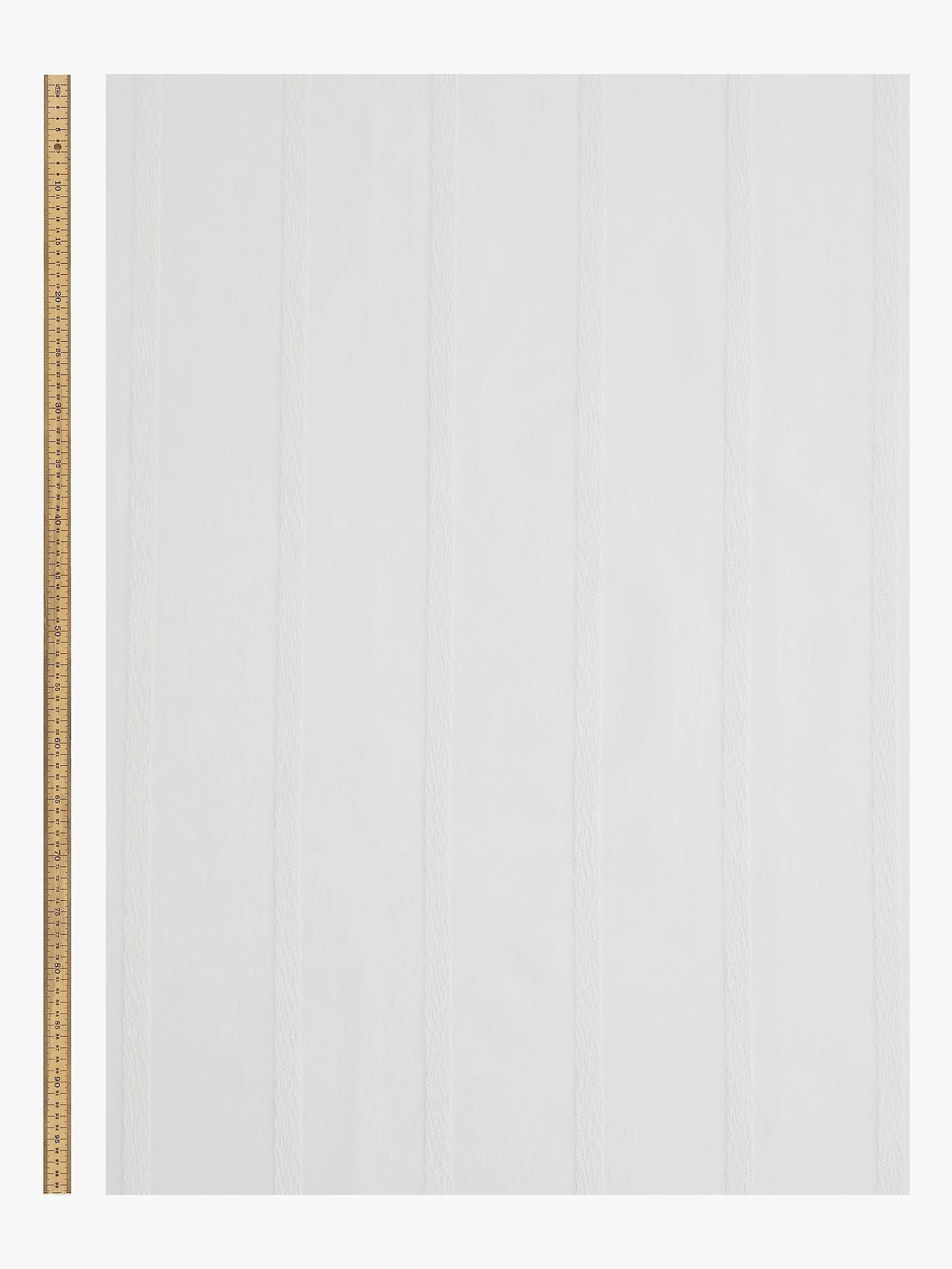 John Lewis voile fabric white woven stripe, imported from the UK