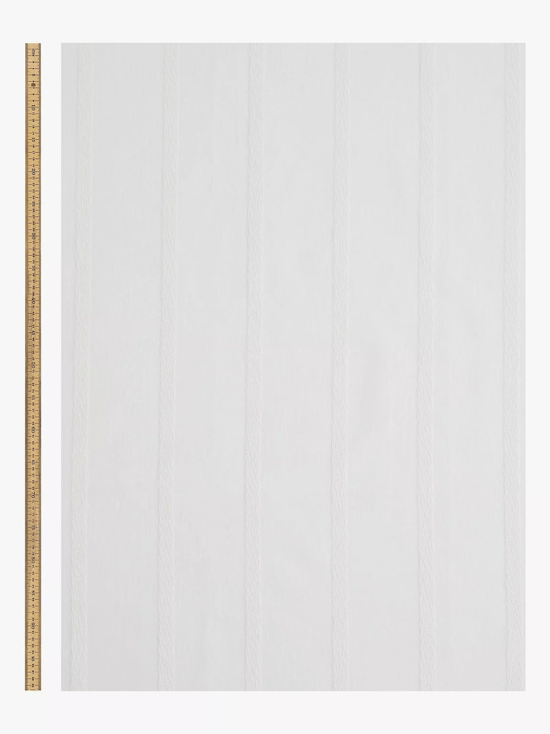 John Lewis voile fabric white woven stripe, imported from the UK
