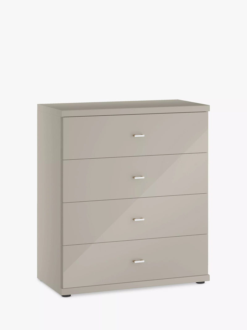 John Lewis Elstra Wide 4 Drawer Glass Front Chest