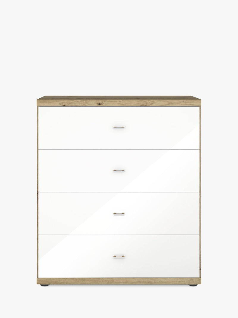 John Lewis Elstra glass front chest, imported from the UK