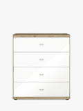 John Lewis Elstra glass front chest, imported from the UK