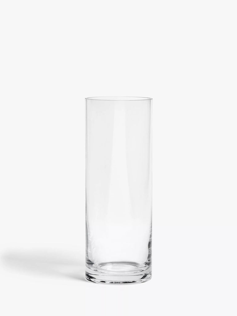 John Lewis ANYDAY Cylinder Vase, H27cm, Clear