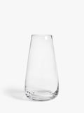 Clear Glass Cannon Vase 25cm