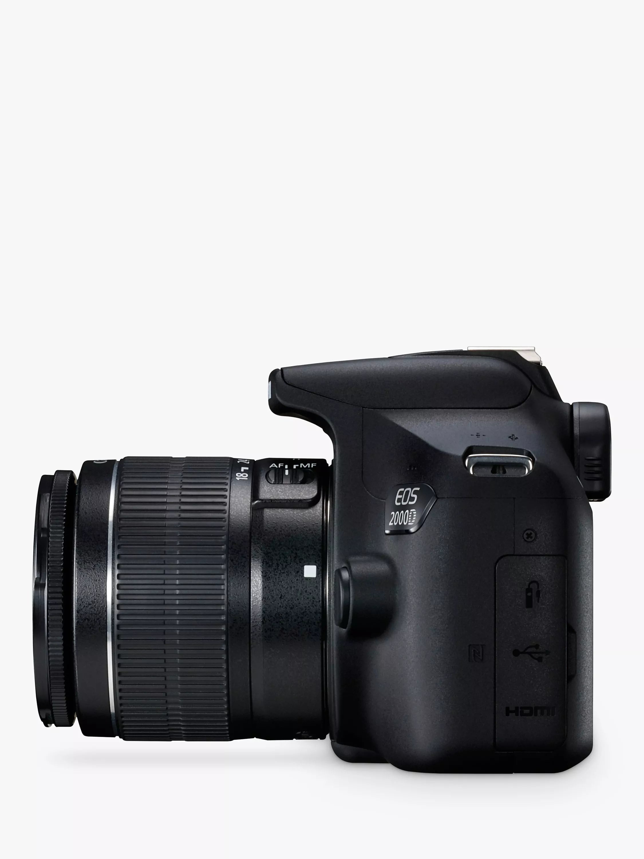 Canon EOS 2000D digital SLR camera with 18-55mm lens, UK version