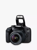 Canon EOS 2000D digital SLR camera with 18-55mm lens, UK version