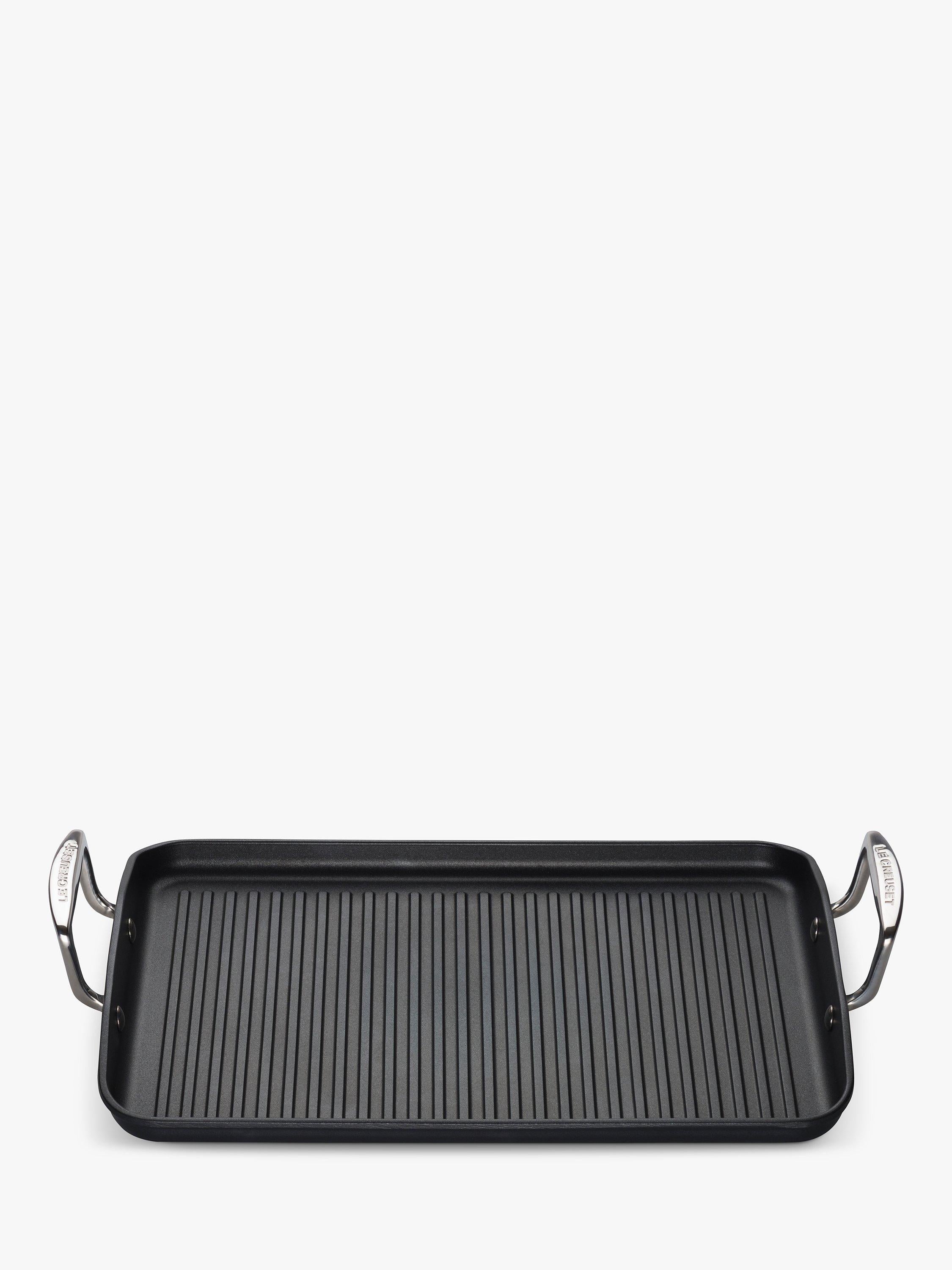 Le Creuset rectangular grill pan with toughened non-stick coating, 35cm, UK version
