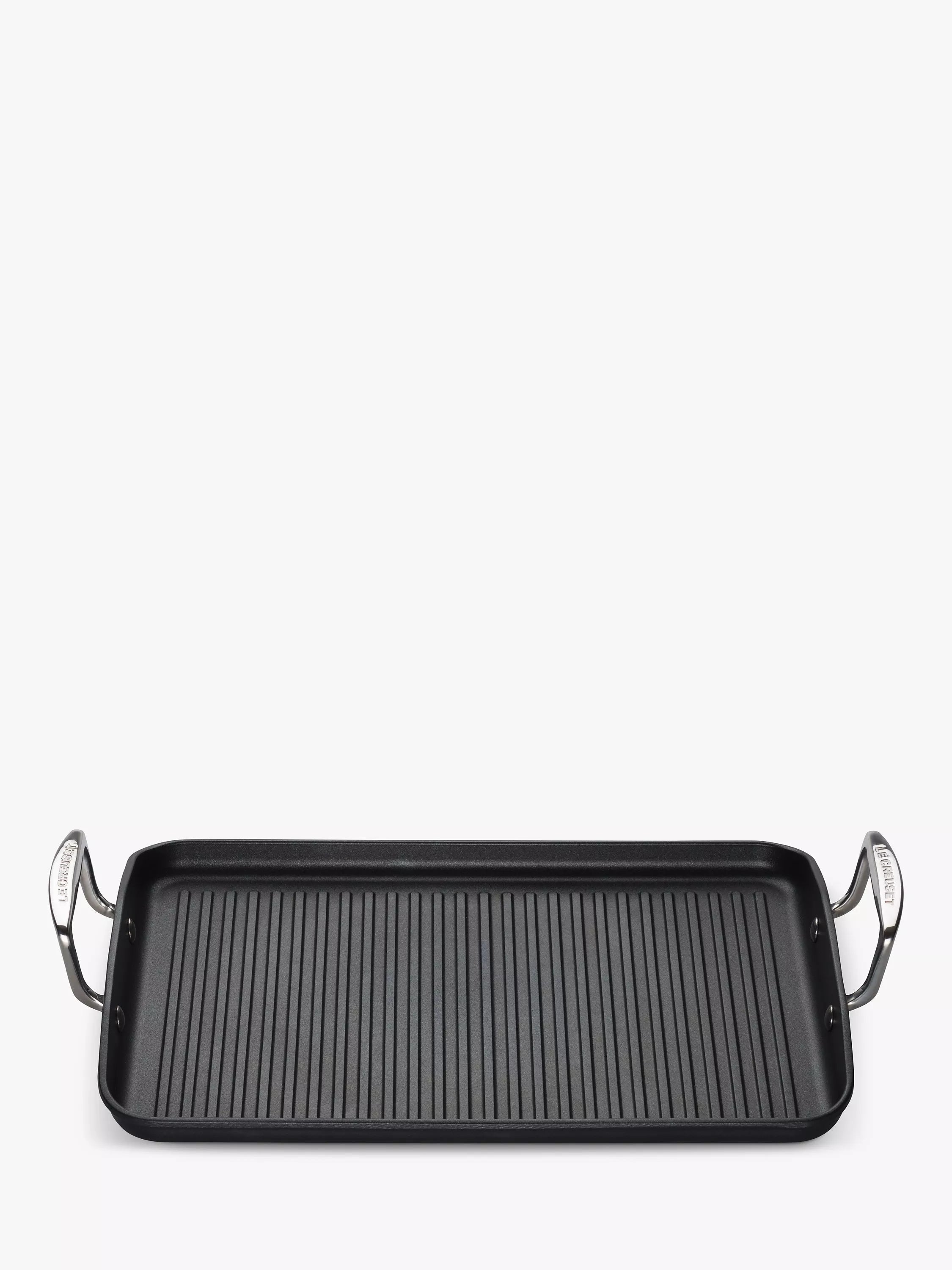 Le Creuset rectangular grill pan with toughened non-stick coating, 35cm, UK version