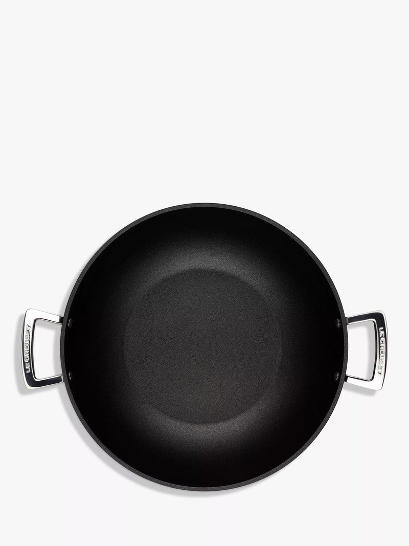 Le Creuset toughened non-stick aluminium wok 32cm, UK version