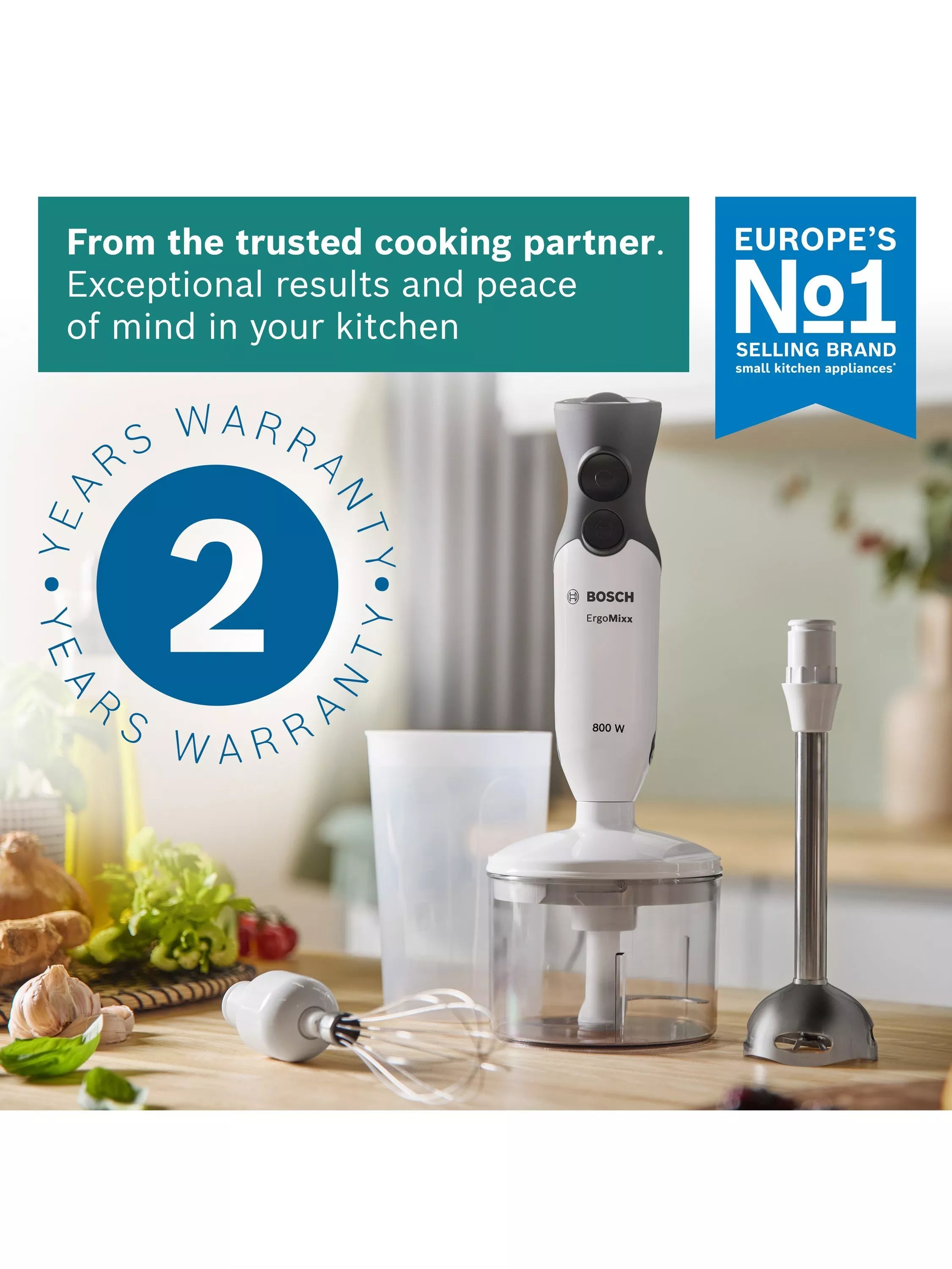 Bosch ErgoMixx hand blender 800W (British brand)