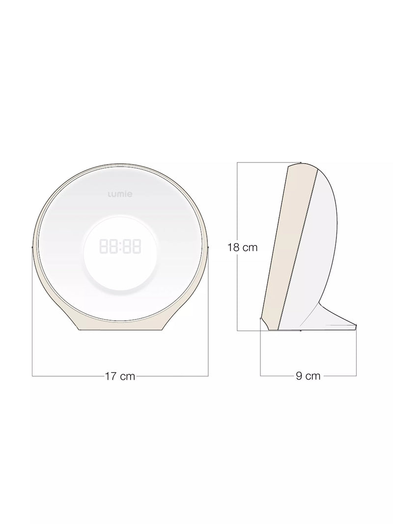 Lumie Sunrise Alarm wake up light table lamp small (British brand)